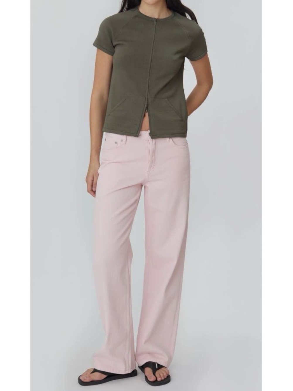 Still Here Everyday Jeans in Light Pink 25
